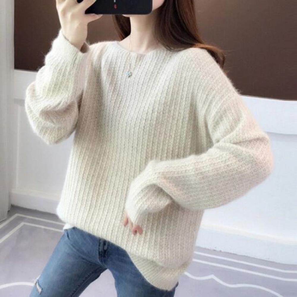 Navava Long Sleeve Round Neck Knit Top Nk3418