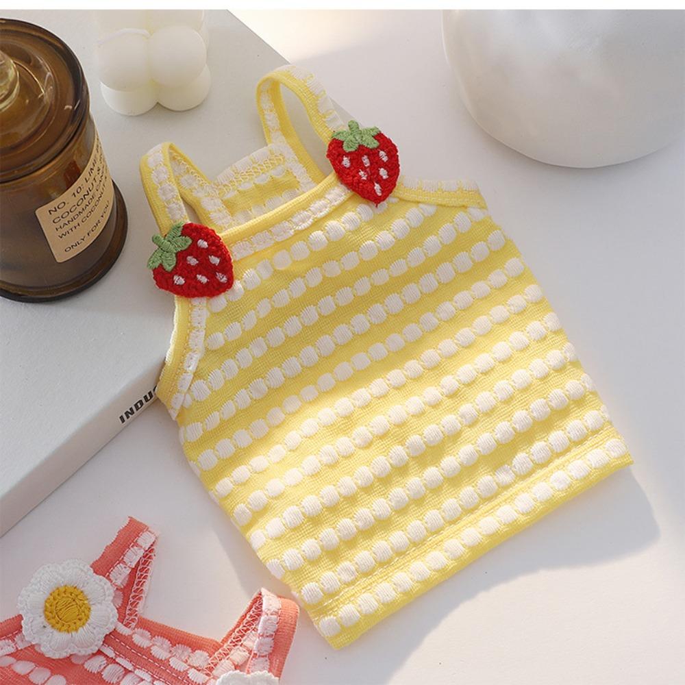 Strap Dog Vest Striped Pattern Camisole Top Cute Style Puppy Outfit Summer Wear