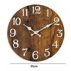 Wooden Wall Clock Number Wall Clock Vintage Rustic Wood Wall Clock Silent Non Ticking Analog Timepiece for Room Bedroom Decor