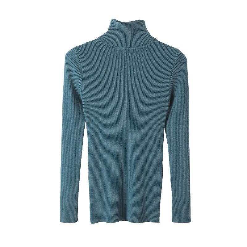 Women Fall Turtleneck Sweater Knitted Soft Pullovers  Basic Soft Sweaters