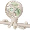 Kinderwagenventilator Tischventilator USB-Ventilator Wiederaufladbarer Tragbarer Ventilator Betrieben 360 Grad Drehbar Einstellbar Persönlicher Ventilator ()