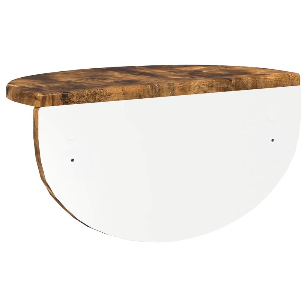 Wall Shelf Smoked Oak 38 x 19 x 19 cm Wood Based Material