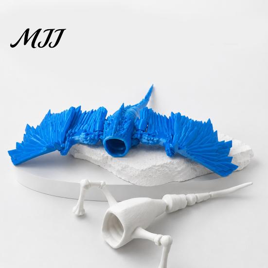 Realistic Texture Monster 3D Printed Sea Eater Toy, Flexible Movable Joints Articulated Creature Deep Monster, Stress Relief Toys for Desktop