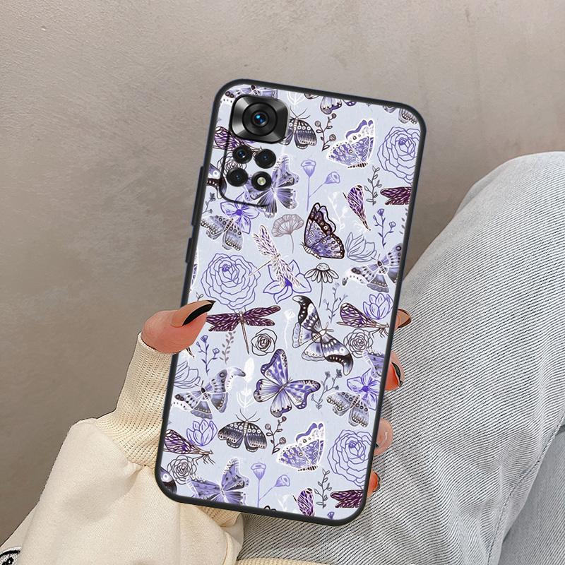 Moths Insects Botanical Butterflies For Xiaomi Redmi Note 13 10 12 11 14 15 Pro Plus Case Cover For Redmi 15 13C 12C 14C 10C 15C