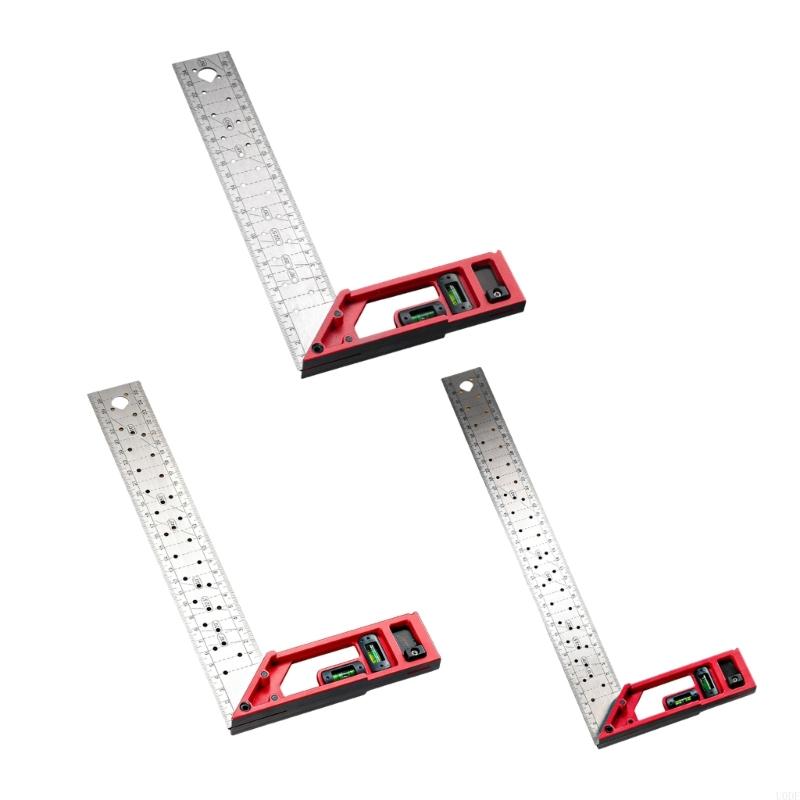 High Precise All Purpose Aluminum Measuring Square with Preset Positioning Holes