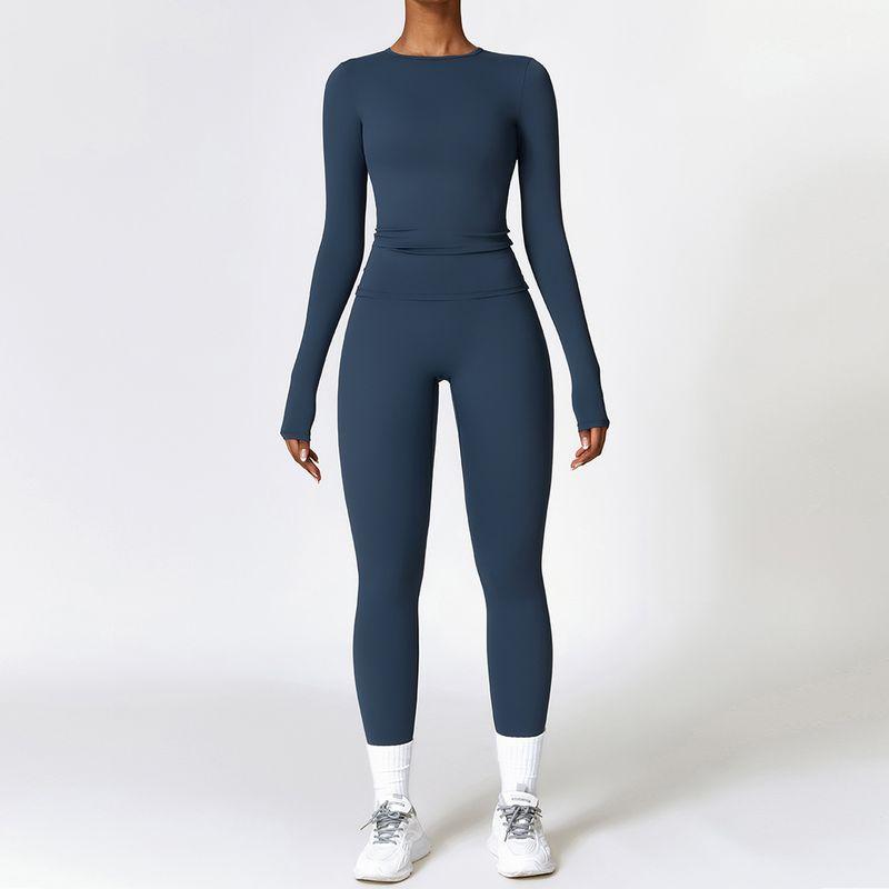 Guangzhou Zechuang Clothing Co., Ltd. European and American Tight Sanding Yoga Suit Quick-Drying Workout Clothes Winter Outdoor