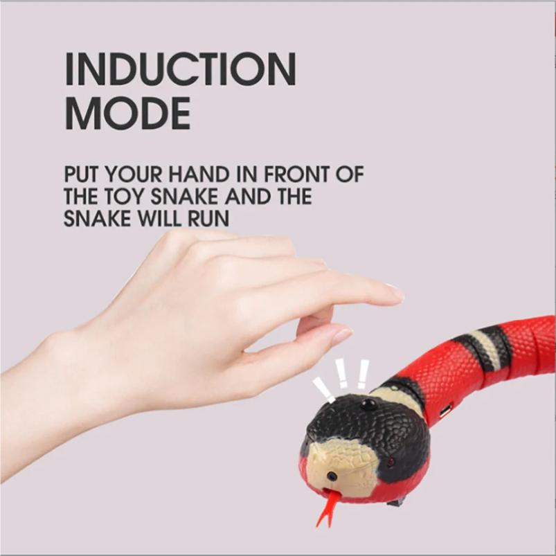Automatic Cat Toys Interactive Smart Sensing Snake Teasetoys For Cats Usb Charging Cat Accessories For Pet Cats  Game Play To
