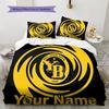 Benutzerdefinierter Name BSC Young Bettwäsche, Bettdecken-Set Bettdeckenbezug Kissenbezug Heim Geburtstagsgeschenk(1 Bettbezug + 2 Kissenbezüge, ohne Füllung) -HE37
