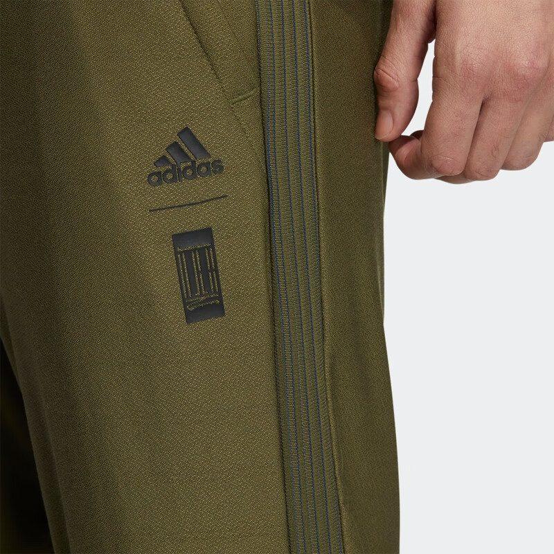 Adidas Wu Ji Collection Knitted Sweatpants Men's Dark Olive Green Moderate Straight Fit Pants HE5150