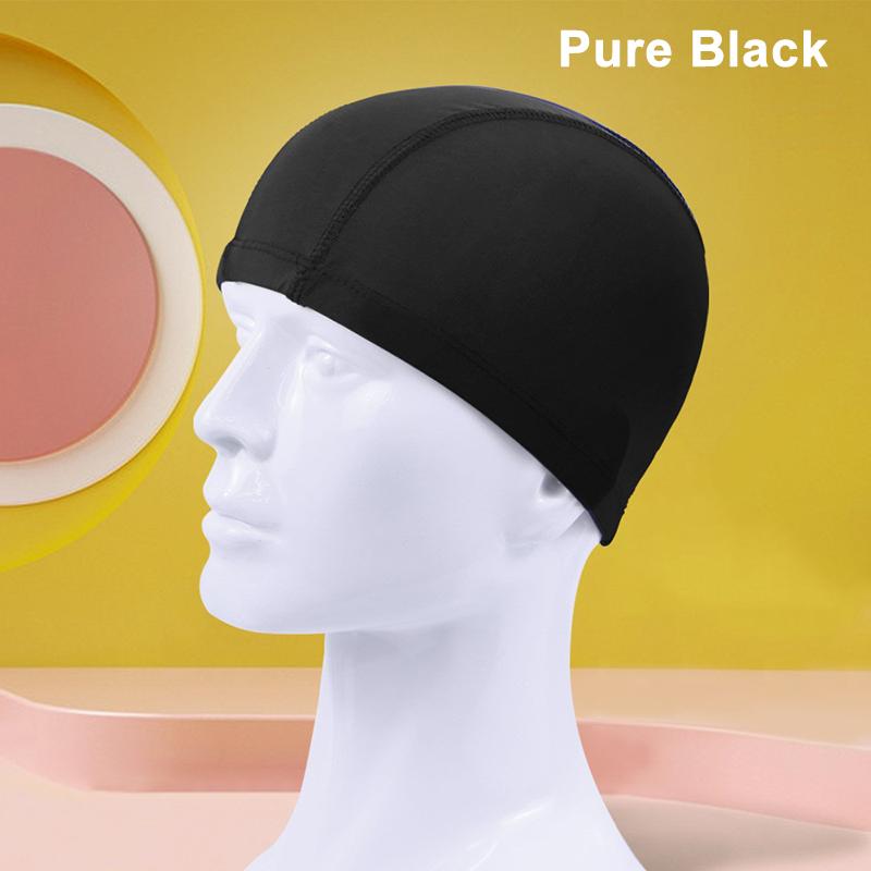 1Pcs Ultra-Thin Free Size Unisex Polyester Cloth Swimming Cap Protecting Ears Long Hair Water Sports Swimming Cap