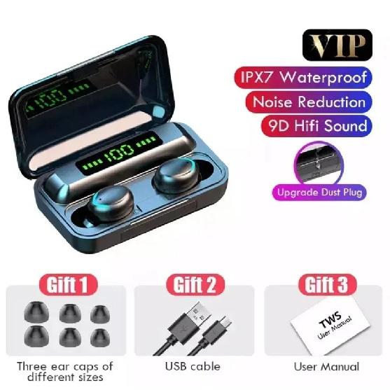 TWS F9-5 Earphone Bluetooth 5.3 Wireless Headphones Hifi Stereo Sports Waterproof Earbuds Headset Hearing Aids With Mic Handfree