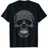 Glitter Rhinestone Skull Sparkle Diamond Single Sided Gothic Black T-Shirt Tee