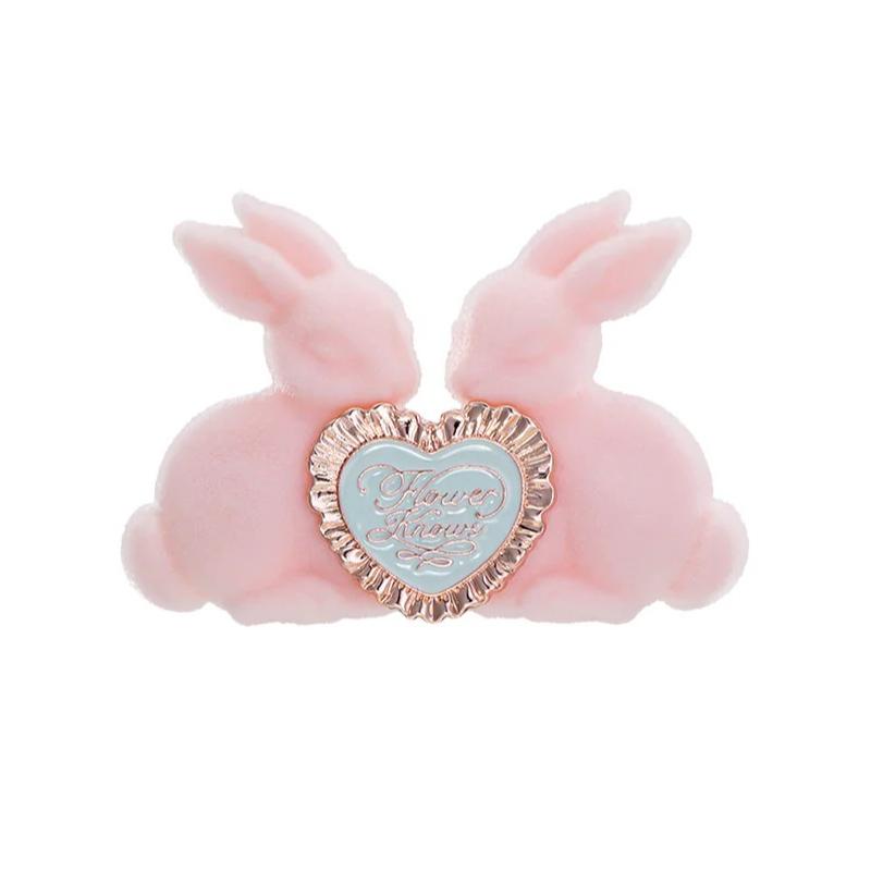 Flower Knows Bunny Garden Series Rougepinsel - Flower Knows Wolle loses Puder Highlighter Kosmetikwerkzeug für Make-up