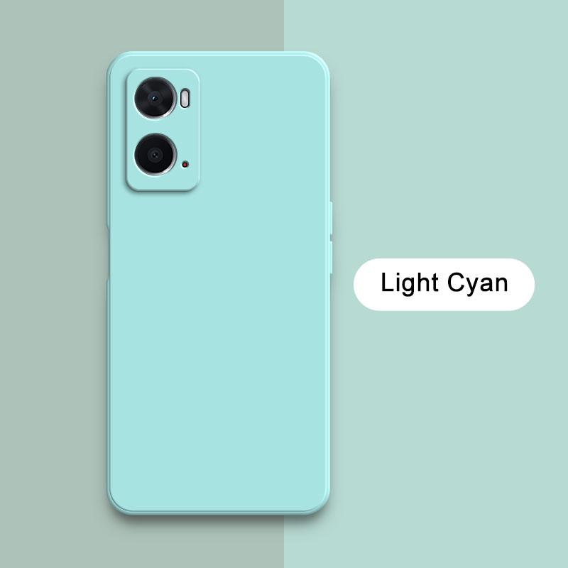 

Квадратный жидкий силиконовый чехол для OPPO A36 A75, защитный чехол для камеры на 360 градусов, противоударный мягкий чехол для телефона OPPOA36 OPPOA76, модный корпус OPPO A76 светло-голубой