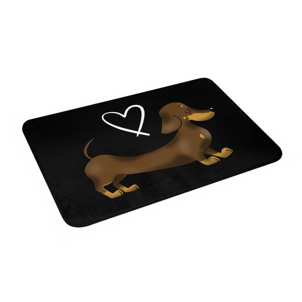 Dachshund Love Doormat Mat Anti-Slip Wiener Badger Sausage Dog Bathroom Kitchen Toilet Rug Carpet 40*60cm