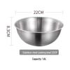 ZISIZ 304 Food-Grade Stainless Steel Mixing Bowl
