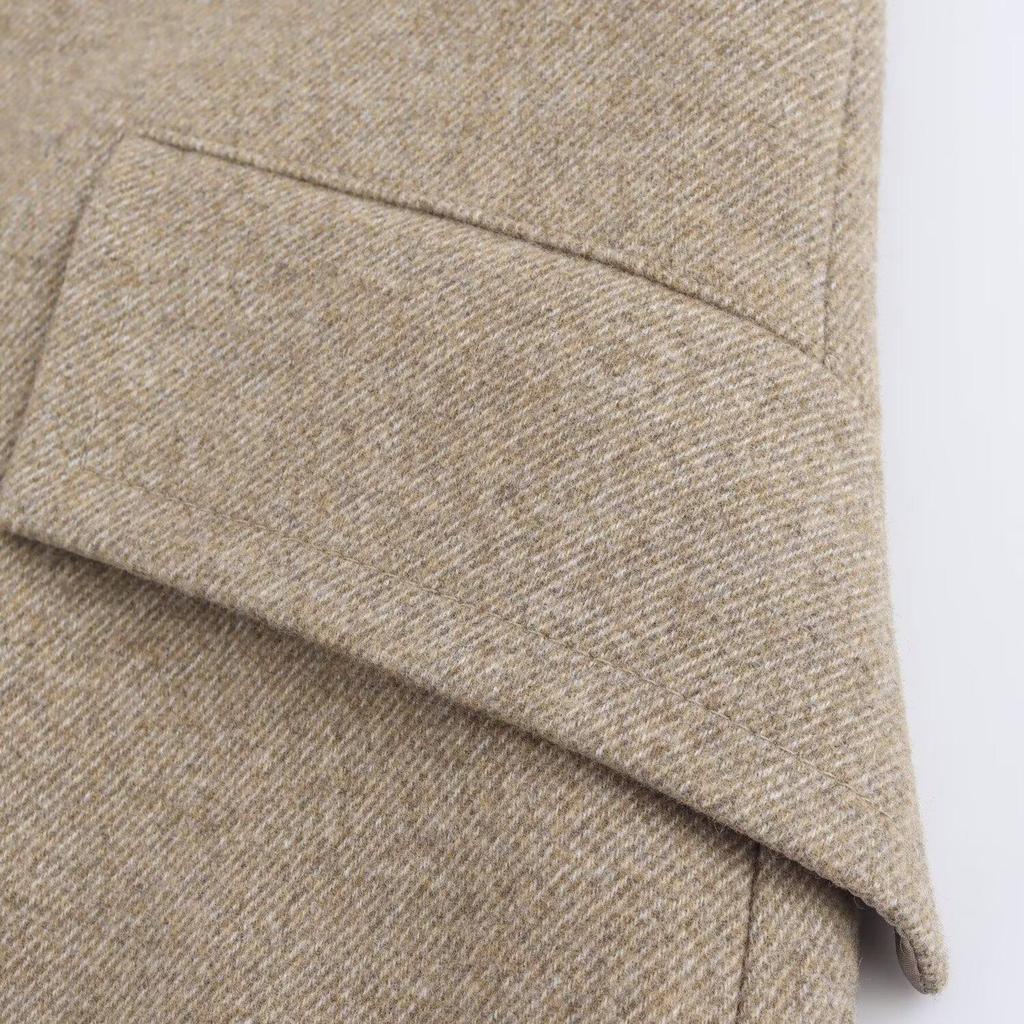 2024 Winter Women's Fashion: European-Style Soft Loose-Fit Wool Coat with Button Embellishments