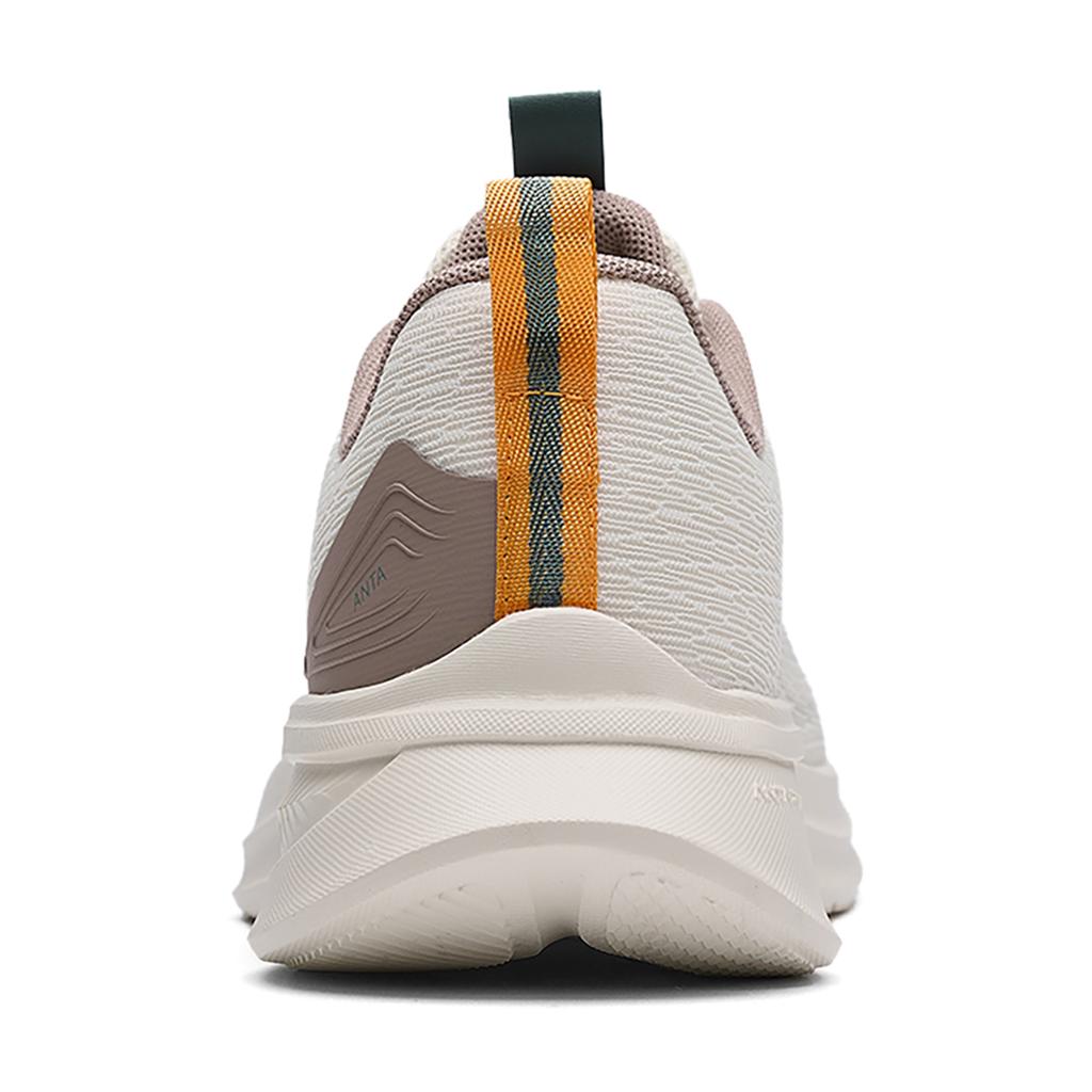 Anta Cushioning Breathable Slip Resistant Low Top Casual Running Shoes Men's Light Beige White 912625517Q-3