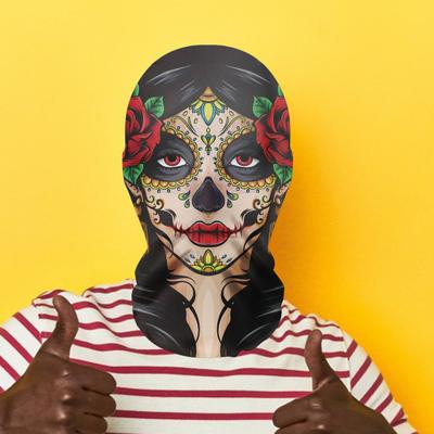 Cuscino realistico per il viso con teschio per adulti, per cosplay di celebrità, cuscino per il viso completo, divertente copricapo da scheletro, costume per feste di Halloween