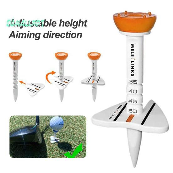 4Pcs Golf Tees - Upgraded Premium Big Head, High Durability, Unbreakable, Height Adjustable, Portable Accessories