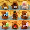 peluches Capybara Plush Keychain Bag Pendant Hanging Decoration Cute Stuffed Doll Toy Desktop Doll Ornament Car Keyring Kid Gift
