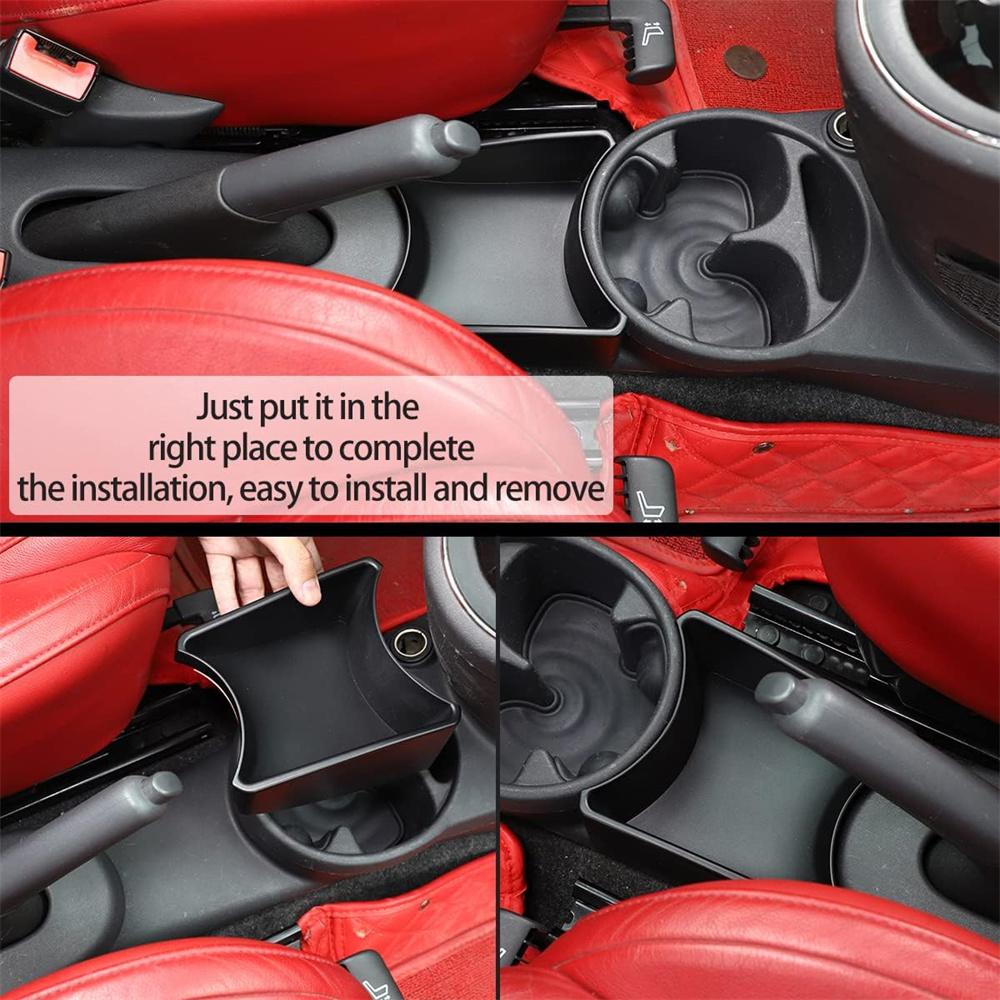 Car Interior Accessories Handbrake Front Storage Box ABS For Fiat 500 2011-2015