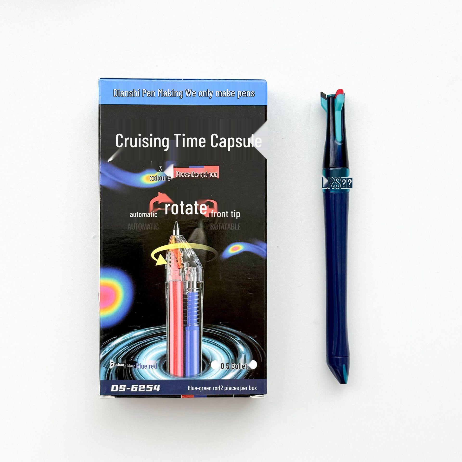 

DianShi 6254 3-Color Gel Pen: Space-Time Pod, Multi-Color Ink, 0.5mm Bullet Tip for Office & Study. 0.5mm