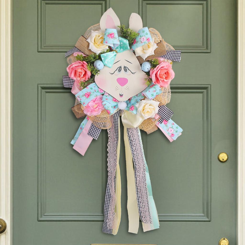 2024 New Easter Wreath Pendant Holiday Cartoon Theme Decoration Scene Arrangement