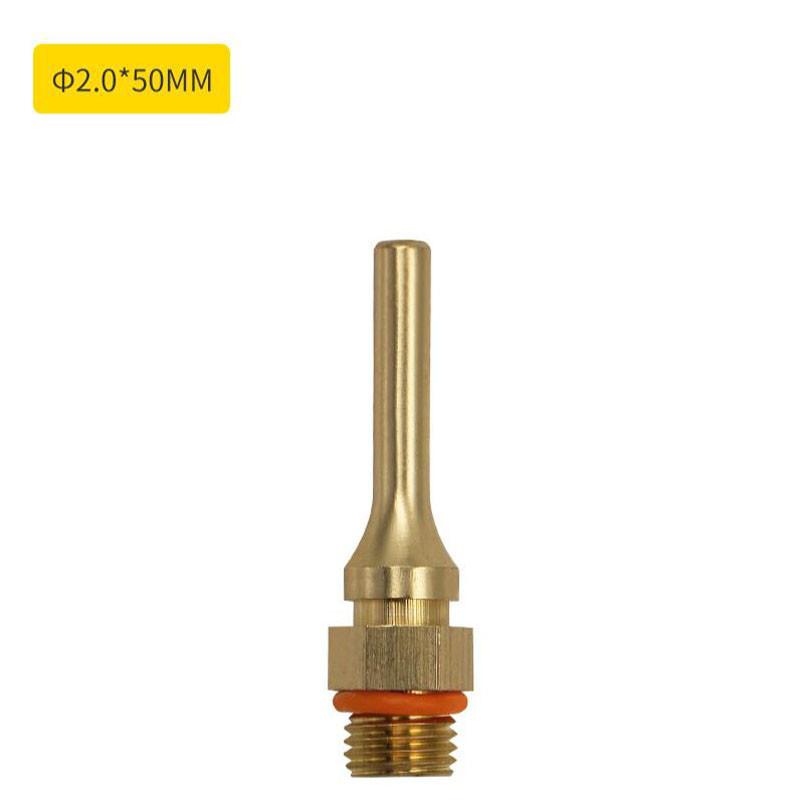 

Сопло для клеевого пистолета из чистой меди 2,0x70 мм 3,0x50 мм 2,0x50 мм Длинное короткое сопло для клеевого пистолета с малым отверстием большого диаметра D золотой