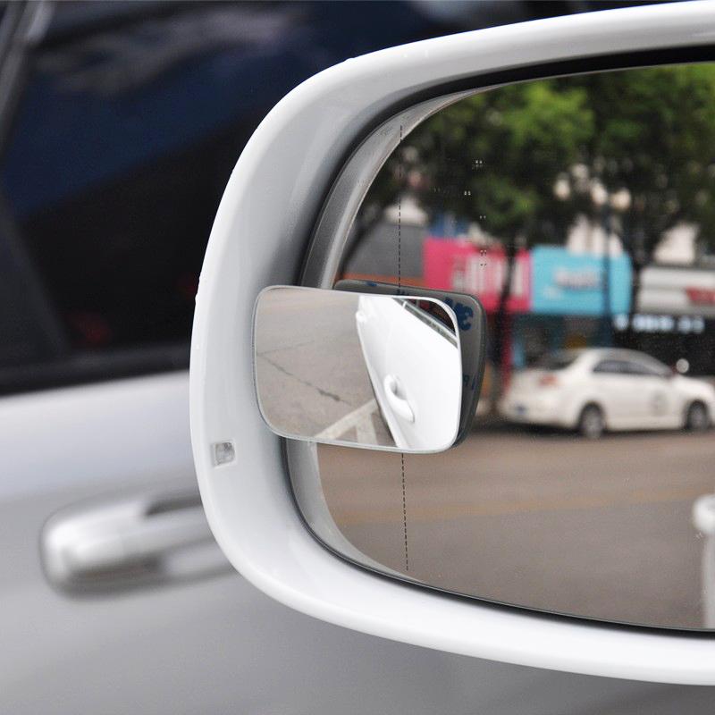 Einstellbare Auto Toter Winkel Glas Spiegel 360 Grad Seite Weitwinkel Rückansicht Kleine Rahmenlose Runde Spiegel Auto Sicherheit
