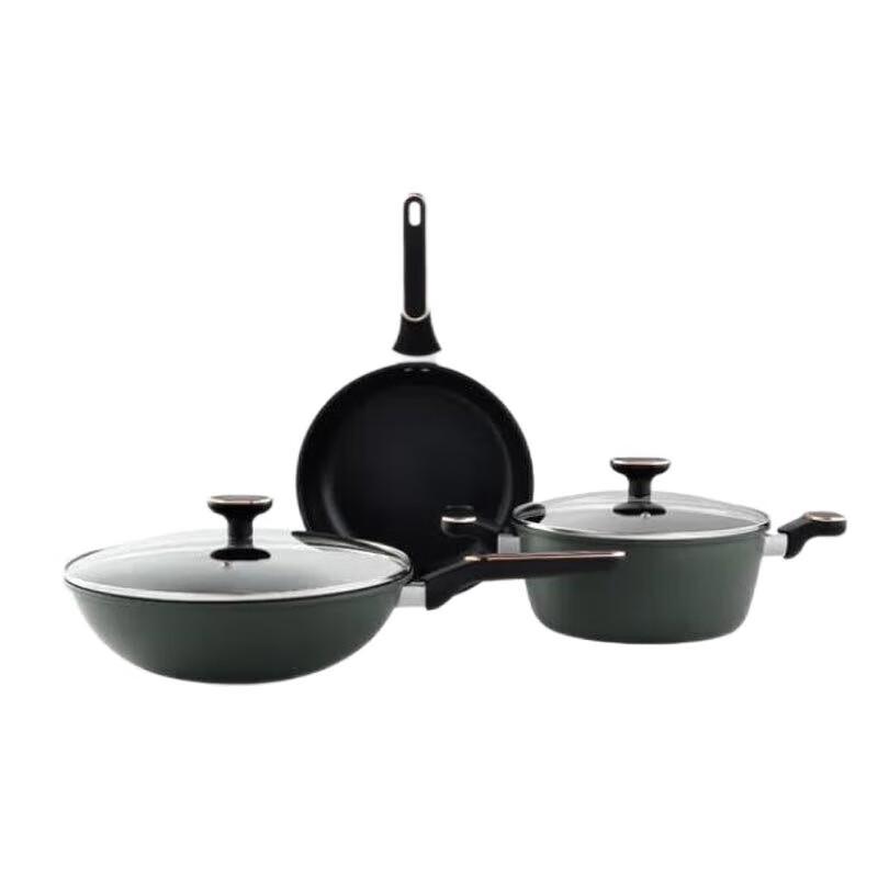 Deslon Langyi 3-Piece Fine Iron Cookware Set