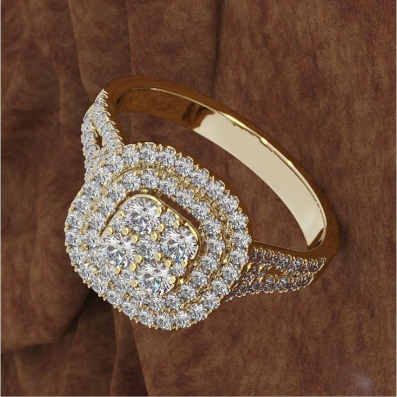 Multi-layer ring, suitable for Valentine's Day, anniversary, shine details, perform romantic ceremony.