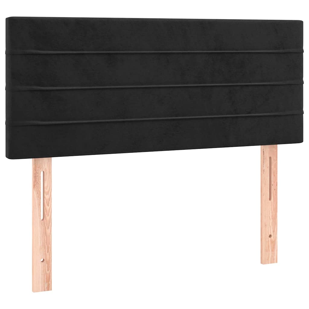 Vidaxl Letto Continentale Con Materasso, Nero, 120X190 Cm, Velluto