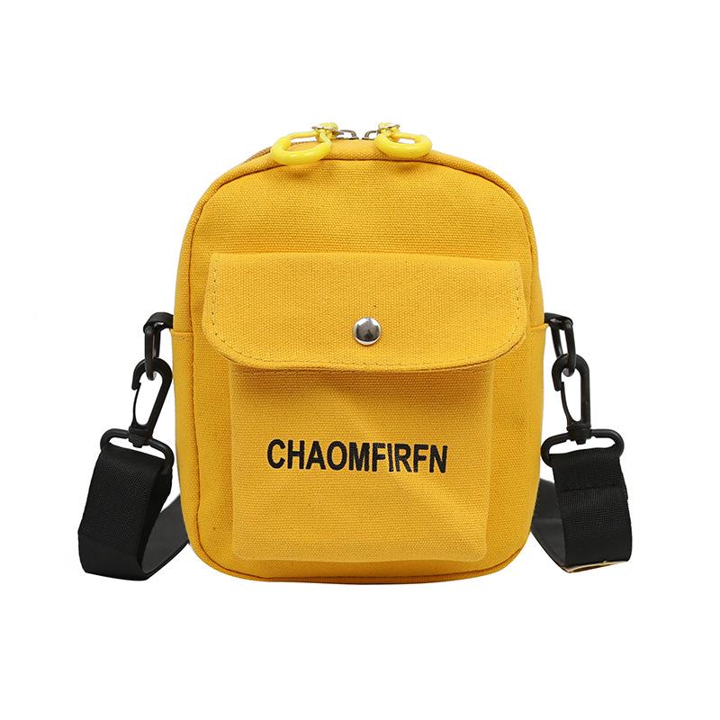 Women's bags, canvas bags, autumn and winter new small square bags, messenger bags, shoulder bags.