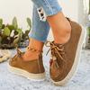 Women's Platform Fashion Single Shoes Fall New Retro Versatile Front Strap Beaded
