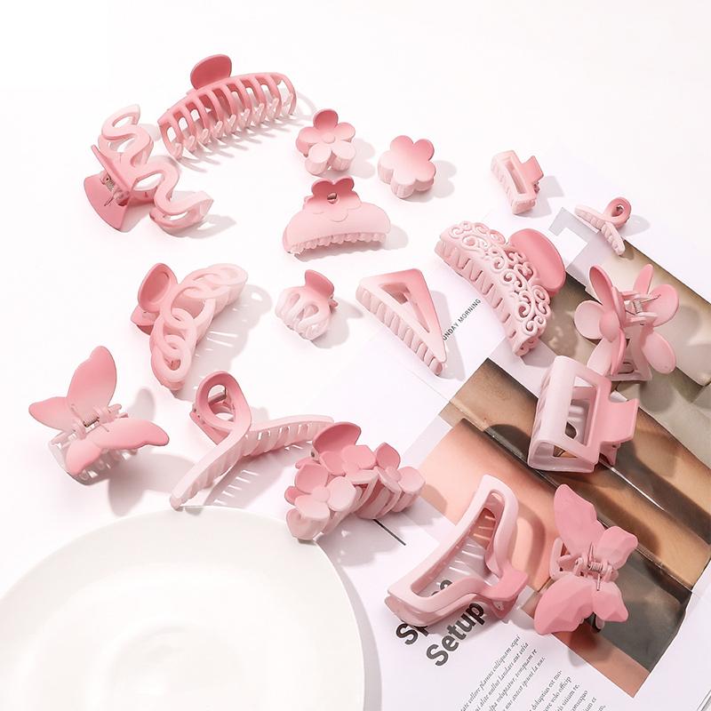 Cherry Blossom Hair Clip Frosted Grab Clip Fresh Versatile Shark Clip Pan Hair Grab Jewelry