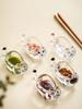 Creative Kitty Dip Dish Crystal Glass Tomato Salad Soy Sauce Vinegar Dry Dish Cartoon Home Snack Small Plate Chopsticks Holder