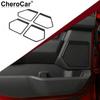 4xDoor Speaker Horn Frame Cover Trim Decor Bezels For Ford F150 21+ Carbon Fiber