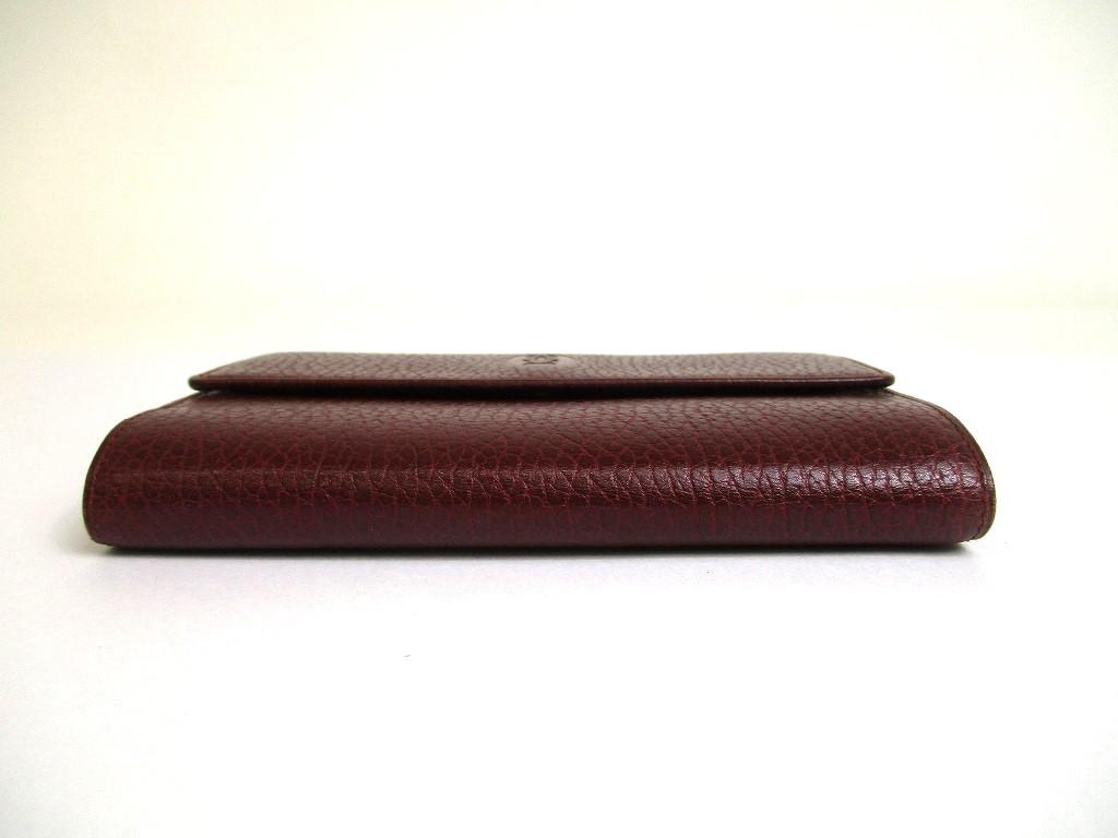 Authentic Cartier Must De Cartier Bordeaux Leather Trifold Wallet #a601  Refurbished