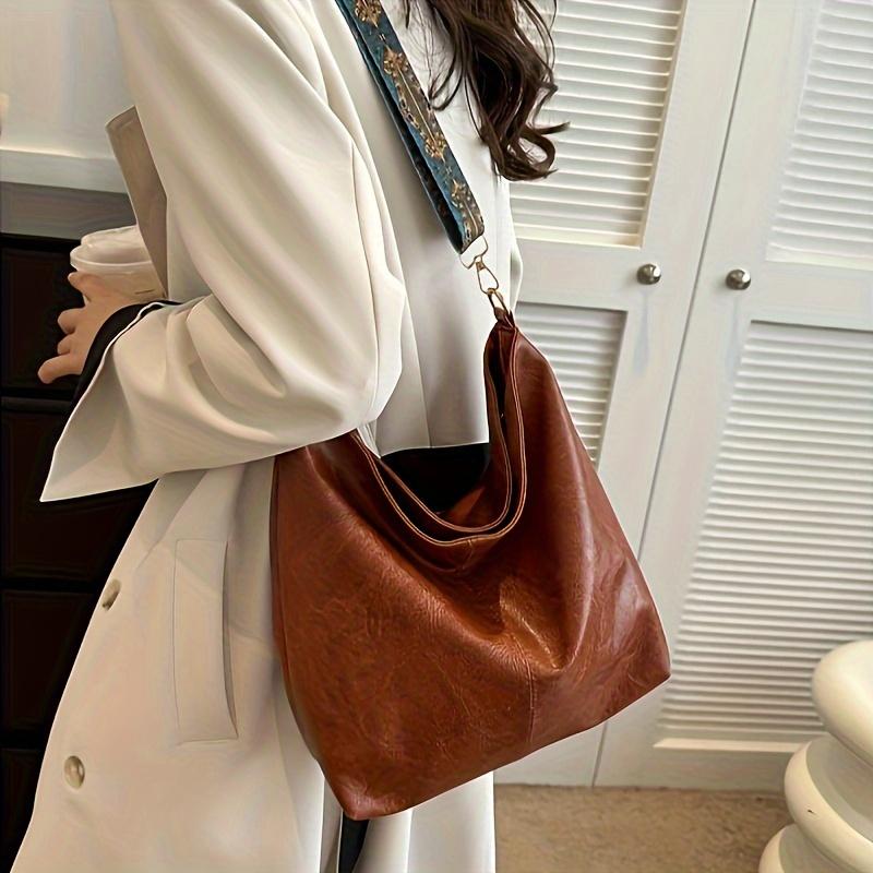 Crossbody Bag Brown PU Cute Style Bohemian, Commuting, Shopping Bag Birthday Gift for Mother Daughter Best Friend