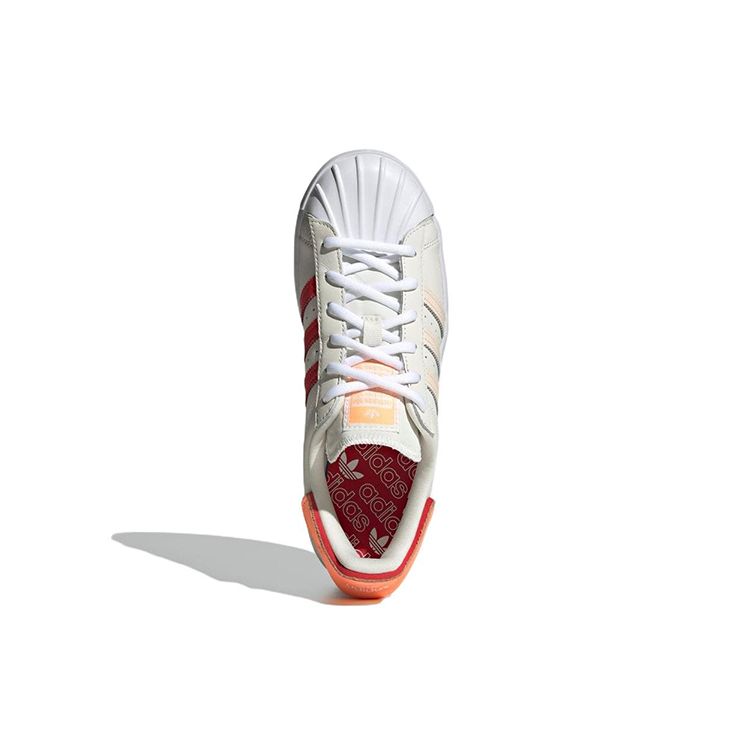 Adidas Originals Superstar Ayoon Leather Low-Top Sneakers Unisex Sneakers White Orange GW9588