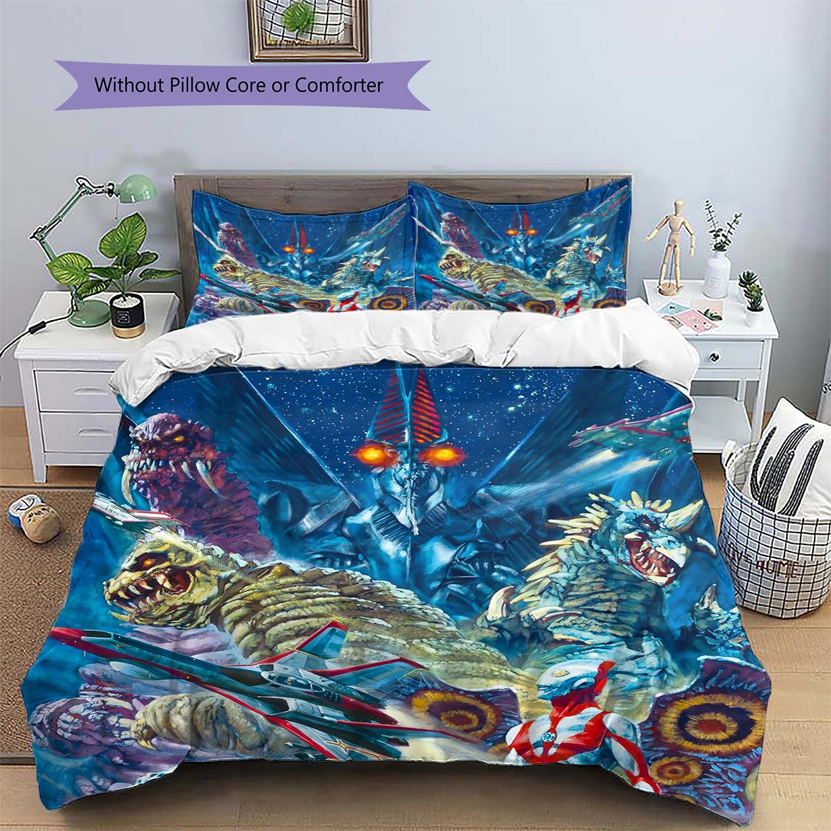 

Ultraman Universe Theme Bedding Set, Galactic Style Bedroom Decoration, Creative Home Gift.chl 135x200cm