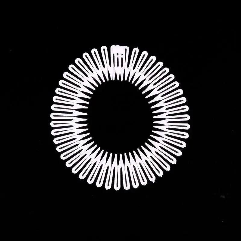 Plastic Full Circle Headbands Hair Hoop Band Clips Hairband Stretch Flexible Comb Teeth Face Wash Fixed Fashion Hair Accessories