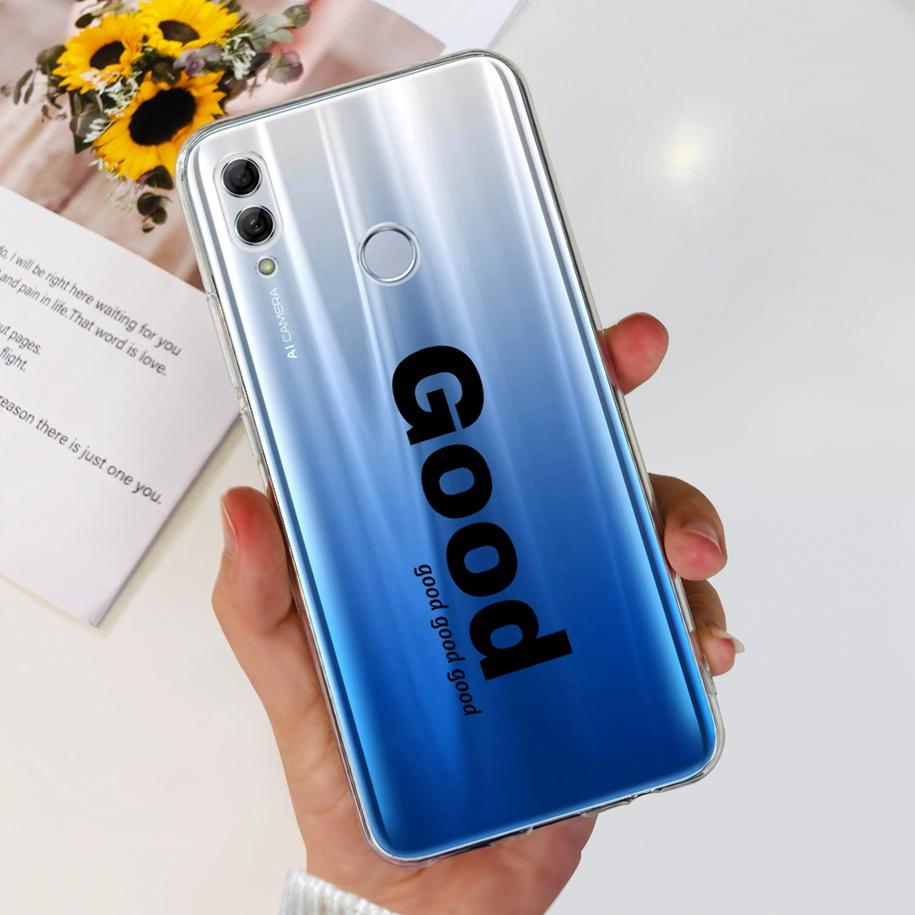 For Honor 10 Lite Case Honor 10i Shockproof Cover HRY-LX1T HRY-LX2 Stylish Flower Soft Silicone Clear TPU Funda For Honor10 Capa