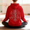 Spiritual Yoga Sweatshirt Meditation Clothing Mindfulness Gift Chakra Hoodie Yoga Mom Sweatshirt Boho Sacred Geometry Hoodie Top