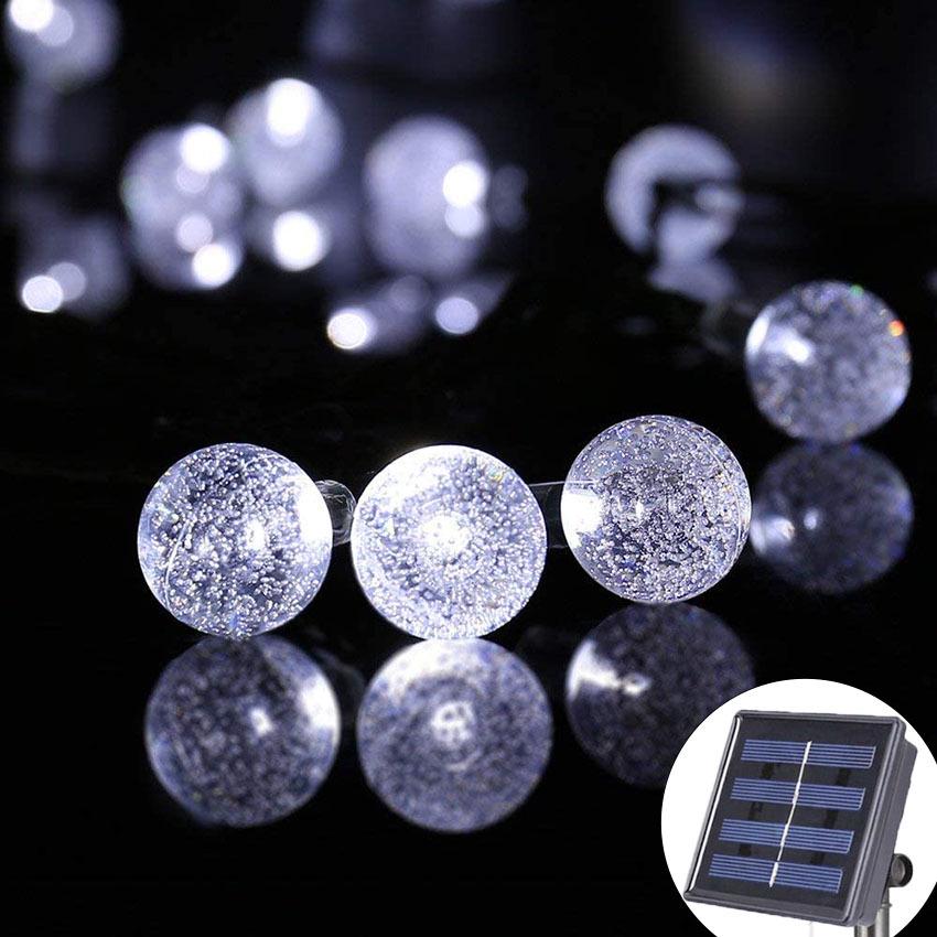Colorful LED Solar Bubble Ball String Lights for Outdoor Decoration
