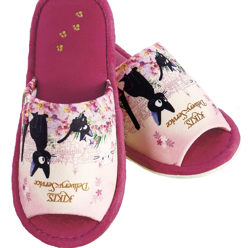 Senko Kiki's Delivery Service Toiletries Twilight Jiji Slippers, One Size Fits All, Pink, Character, Jiji, Cat, 64135