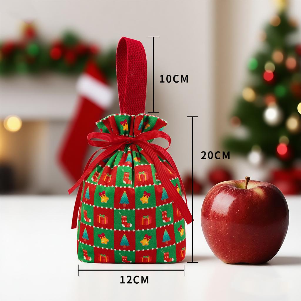High Quality Velvet Christmas Gift Bag Drawstring Candy Box DIY Christmas Apple Storage Bags Home New Year Party Decoration