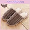 Winter Cozy Cotton Slippers For Women And Men With Plush Interior And Bow Decoration