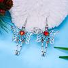 Halloween Red Heart Hollow Metal Butterfly Wing Skeleton Bone Drop Earrings Skull Dangle Earring For Women Men Gothic Jewelry